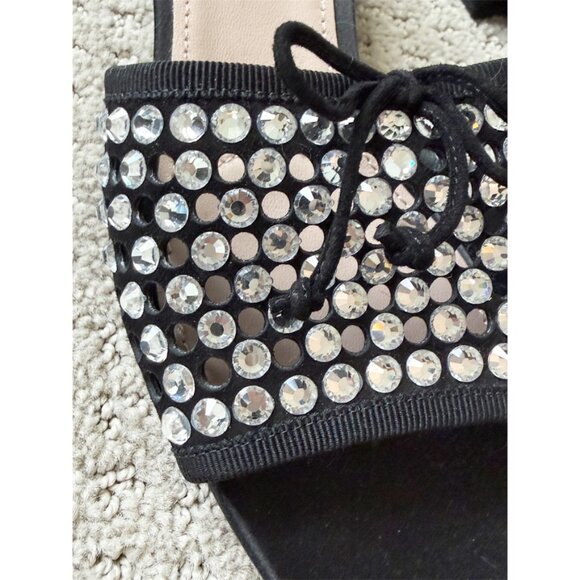 Miu Miu Black Sandals with Silver Embellishments - Picture 3 of 9